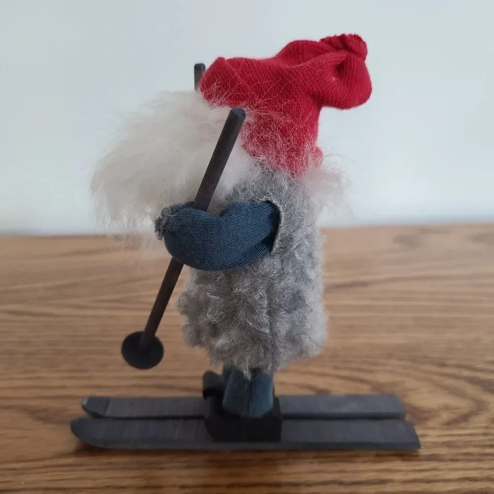 Butticki Swedish Tomte Gnome On Skis Made In Sweden Fabulously Festive Decor